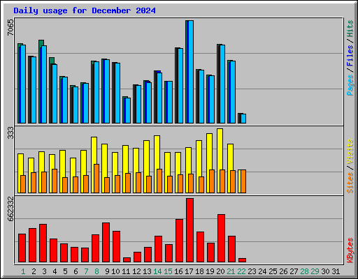 Daily usage for December 2024