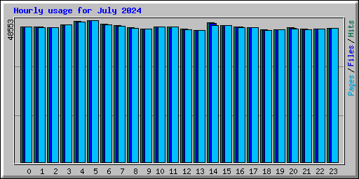 Hourly usage for July 2024