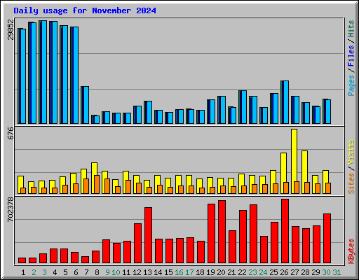 Daily usage for November 2024